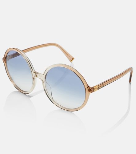 Gafas de sol redondas con logo - Miu Miu - Modalova