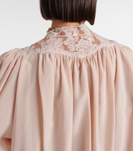 Chloé Blusa de crepé de seda de china con encaje - Chloe - Modalova