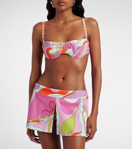 Orchidee cotton-blend terry skort - Pucci - Modalova