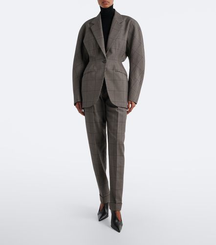 Mugler Checked wool straight pants - Mugler - Modalova