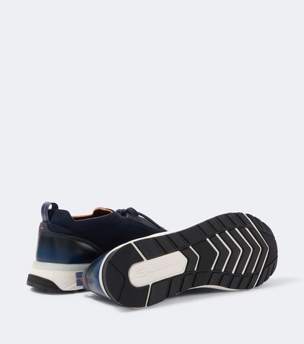 Sneakers aus Strick mit Leder - Santoni - Modalova
