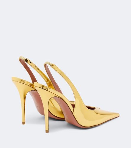 Metallic Slingback-Pumps Anok aus Leder - Amina Muaddi - Modalova