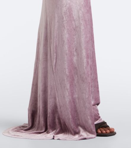 One-Shoulder-Robe Lilies Tungsten aus Samt - Rick Owens - Modalova