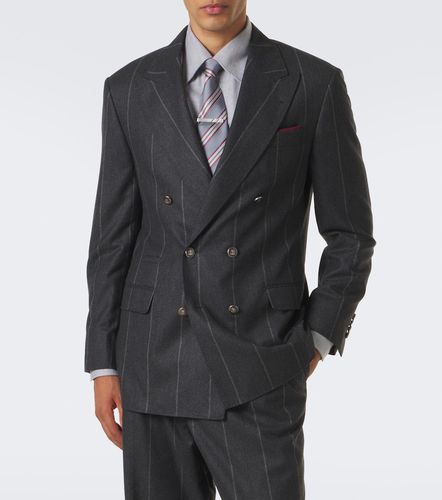 Traje de lana, seda y cachemir a rayas - Brunello Cucinelli - Modalova