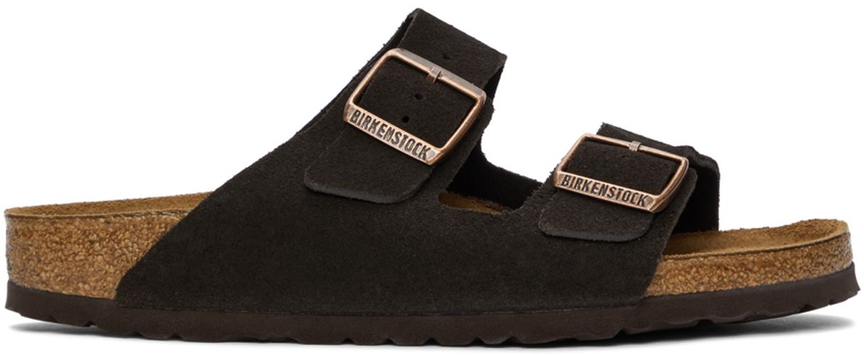 Brown Suede Soft Footbed Arizona Sandals - Birkenstock - Modalova