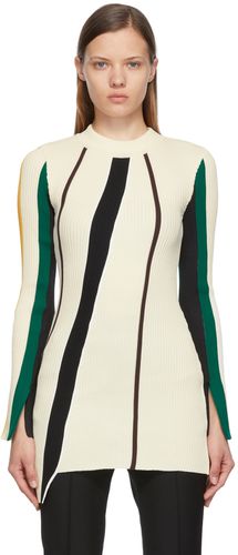 Off-White Ribbed Striped Dress - AMBUSH - Modalova
