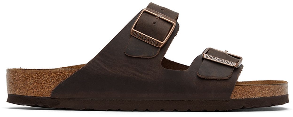 Brown Oiled Leather Arizona Sandals - Birkenstock - Modalova