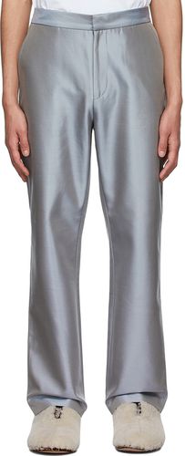 SSENSE Exclusive Grey Silk Trousers - ERL - Modalova