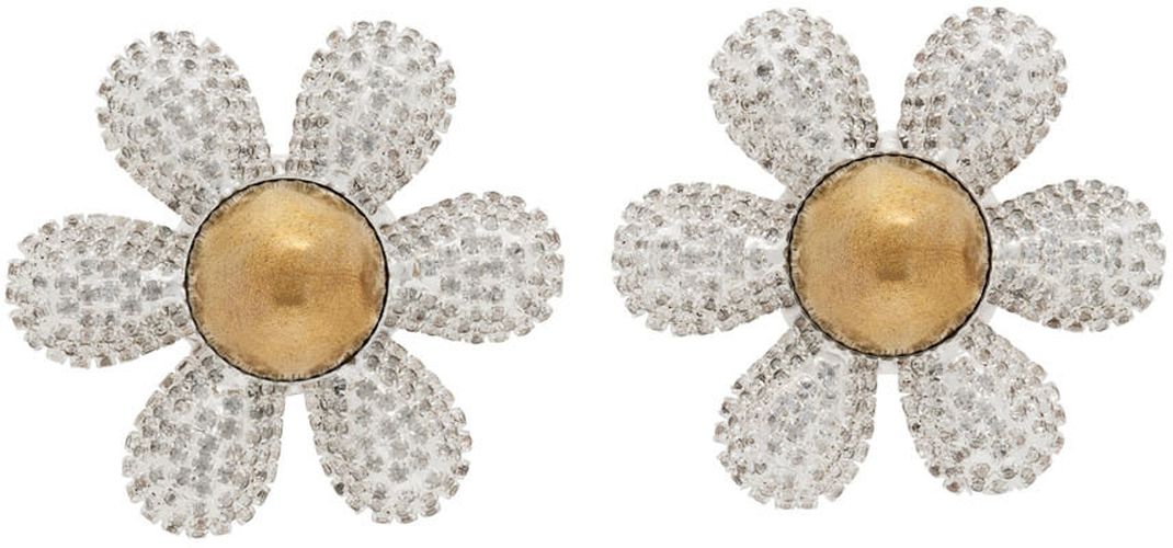 AREA Silver Crystal Flower Earrings - AREA - Modalova