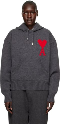 Gray Ami de Cœur Hoodie - AMI Alexandre Mattiussi - Modalova