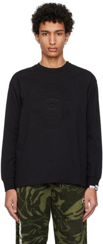 Black Embossed Long Sleeve T-Shirt - AAPE by A Bathing Ape - Modalova