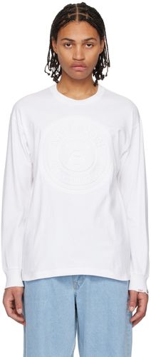 White Embossed Long Sleeve T-Shirt - AAPE by A Bathing Ape - Modalova