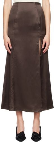 BITE Brown Organic Silk Maxi Skirt - BITE - Modalova