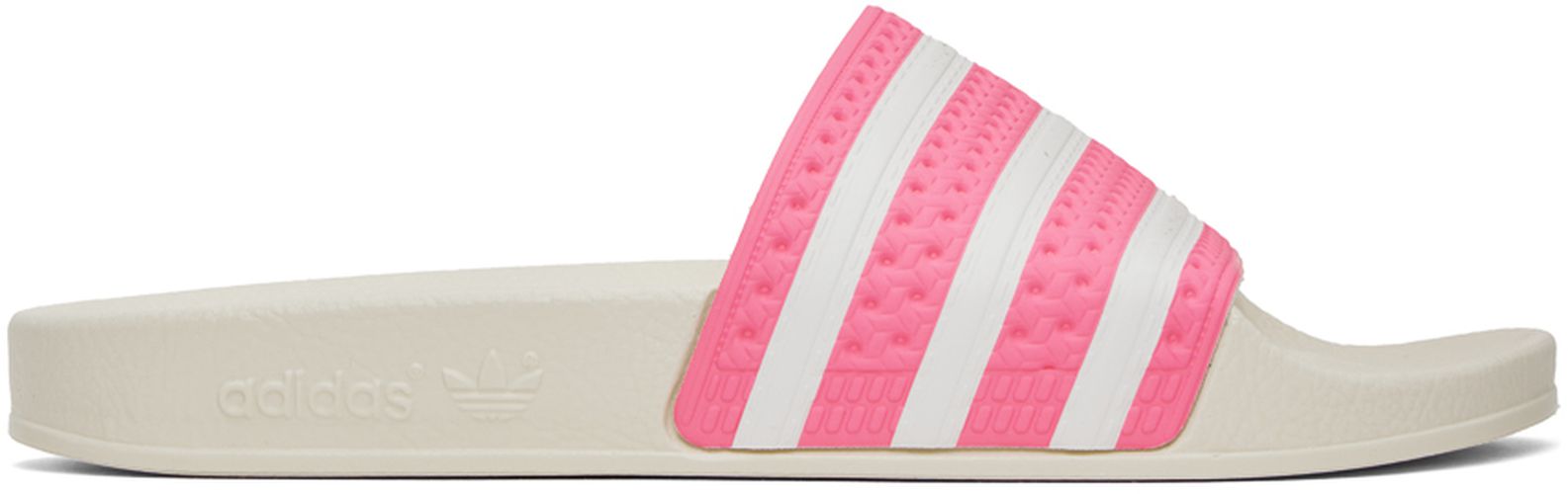 Pink & White Adilette Slides - adidas Originals - Modalova