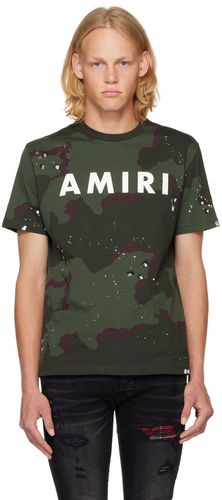 AMIRI Green Camouflage T-Shirt - AMIRI - Modalova