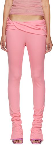 Blumarine Pink Draped Leggings - Blumarine - Modalova