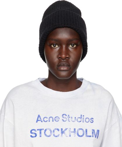 Acne Studios Black Ribbed Beanie - Acne Studios - Modalova