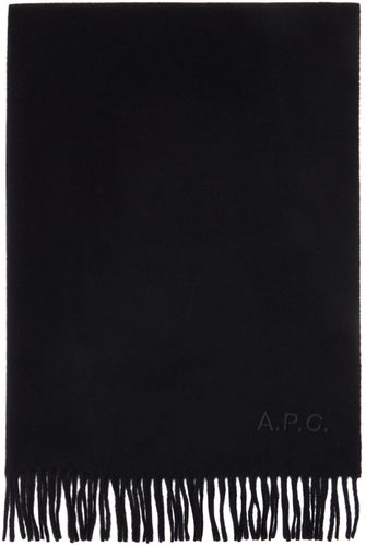 A.P.C. Black Alix Brodée Scarf - A.P.C. - Modalova