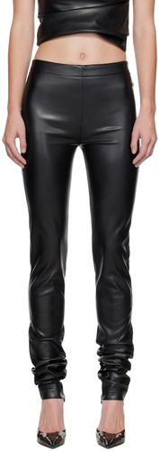 Black Sim-Fit Faux-Leather Trousers - Atlein - Modalova