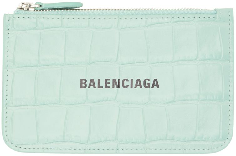 Balenciaga Blue Croc Card Holder - Balenciaga - Modalova