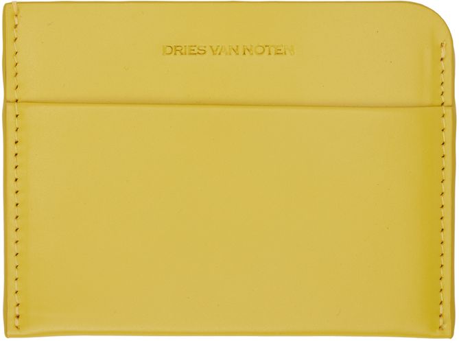Yellow Leather Card Holder - Dries Van Noten - Modalova