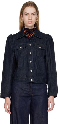Blue Puffed Denim Jacket - Dries Van Noten - Modalova