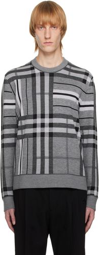 Burberry Gray Jacquard Sweater - Burberry - Modalova