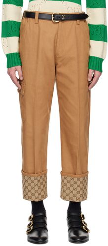 Gucci Brown GG Cuff Cargo Pants - Gucci - Modalova