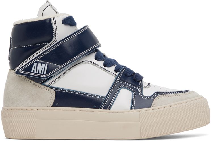 Navy & White Arcade Sneakers - AMI Alexandre Mattiussi - Modalova
