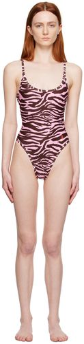 Brown & Zebra One-Piece Swimsuit - The Attico - Modalova