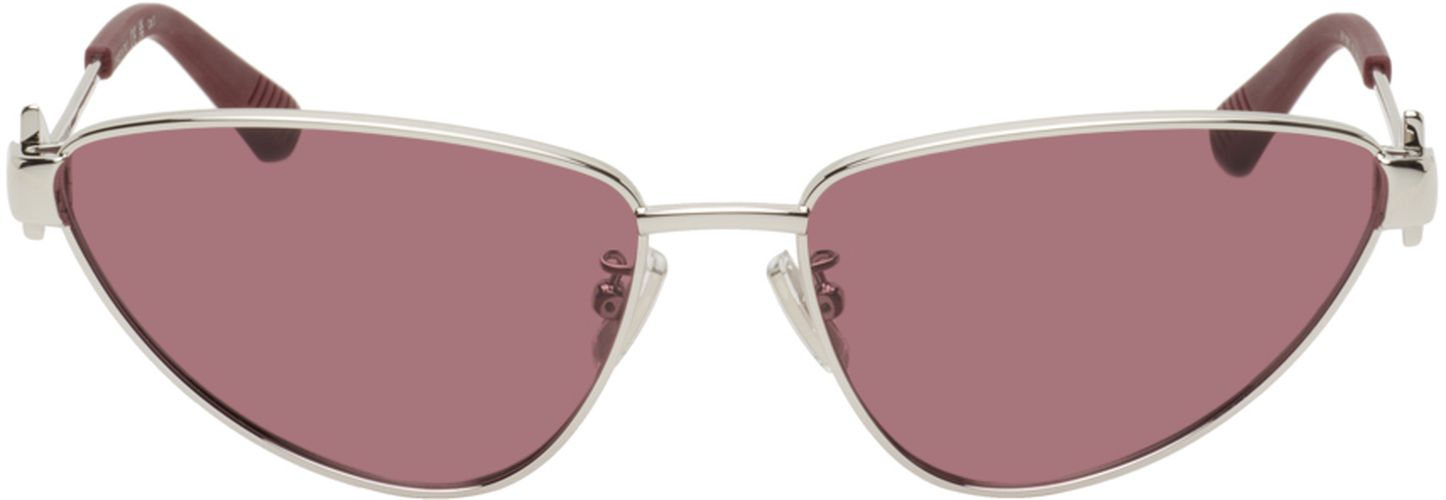 Silver Cat-Eye Sunglasses - Bottega Veneta - Modalova