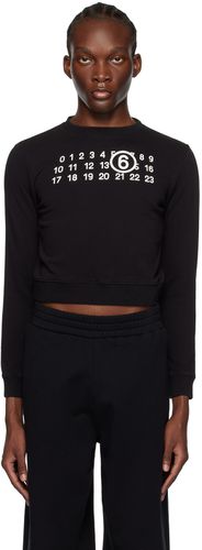 Black Printed Sweatshirt - MM6 Maison Margiela - Modalova