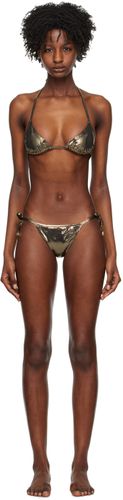 Balmain Gold Metallic Bikini - Balmain - Modalova
