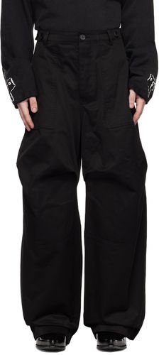 We11done Black Solid Flap Trousers - We11done - Modalova