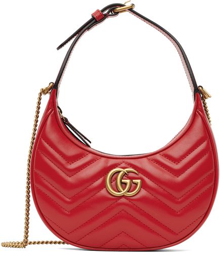 Red Mini GG Marmont Shoulder Bag - Gucci - Modalova