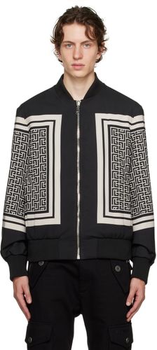 Black Monogram Reversible Bomber Jacket - Balmain - Modalova