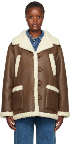 Brown Clara Faux-Leather Coat - A.P.C. - Modalova