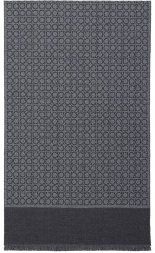 Ferragamo Gray Gancini Scarf - Ferragamo - Modalova