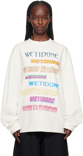 We11done White Printed Sweatshirt - We11done - Modalova