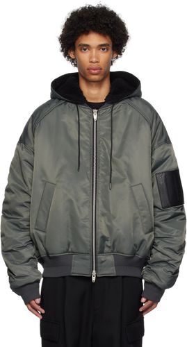 Gray Reversible Bomber Jacket - Juun.J - Modalova