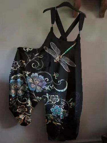 Casual Patchwork Loose Wide Leg Harem Jumpsuit - Ursime - Modalova