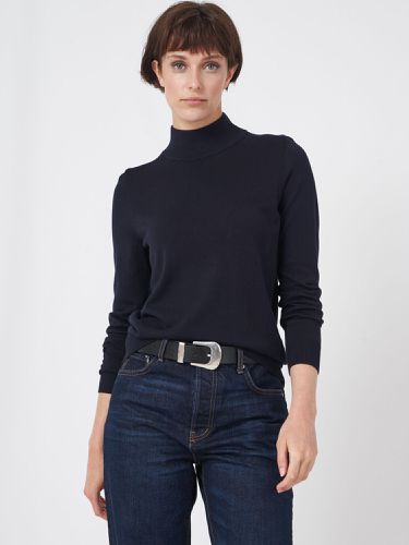 Cotton blend sweater with stand collar - REPEAT cashmere - Modalova