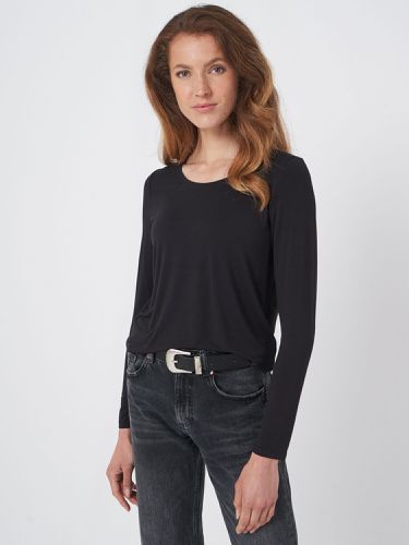 Basic women's long-sleeved top - REPEAT cashmere - Modalova