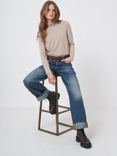 Turtleneck jersey long-sleeved top - REPEAT cashmere - Modalova