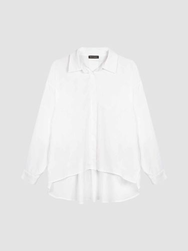 Poplin shirt with front slits - REPEAT cashmere - Modalova