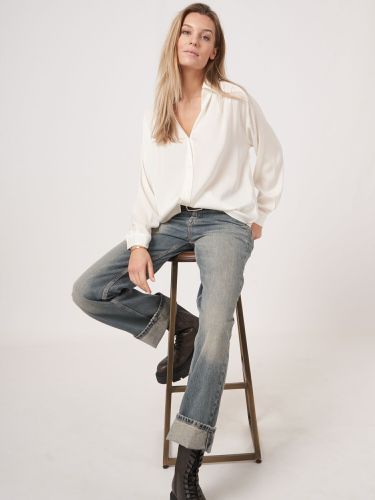 Loose fit silk shirt blouse - REPEAT cashmere - Modalova