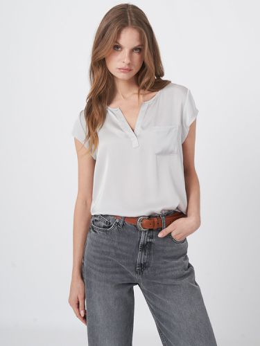 Short-sleeved silk top with pocket - REPEAT cashmere - Modalova