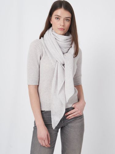 Fine knit organic cashmere triangular scarf - REPEAT cashmere - Modalova