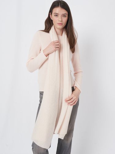 Oversized rib knit cashmere scarf - REPEAT cashmere - Modalova