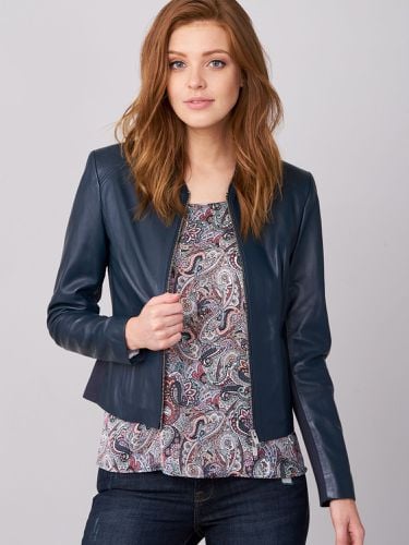 Cropped leather jacket - REPEAT cashmere - Modalova